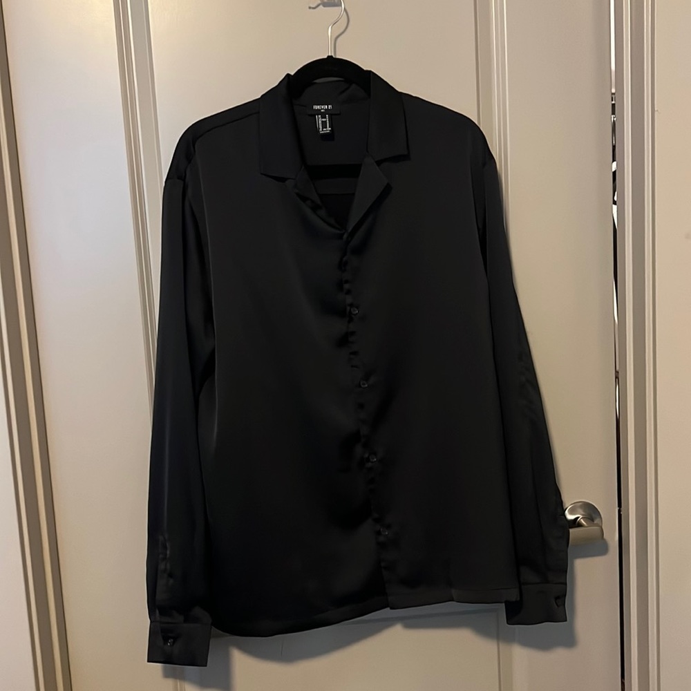 Forever21 Silk Mens Button Up